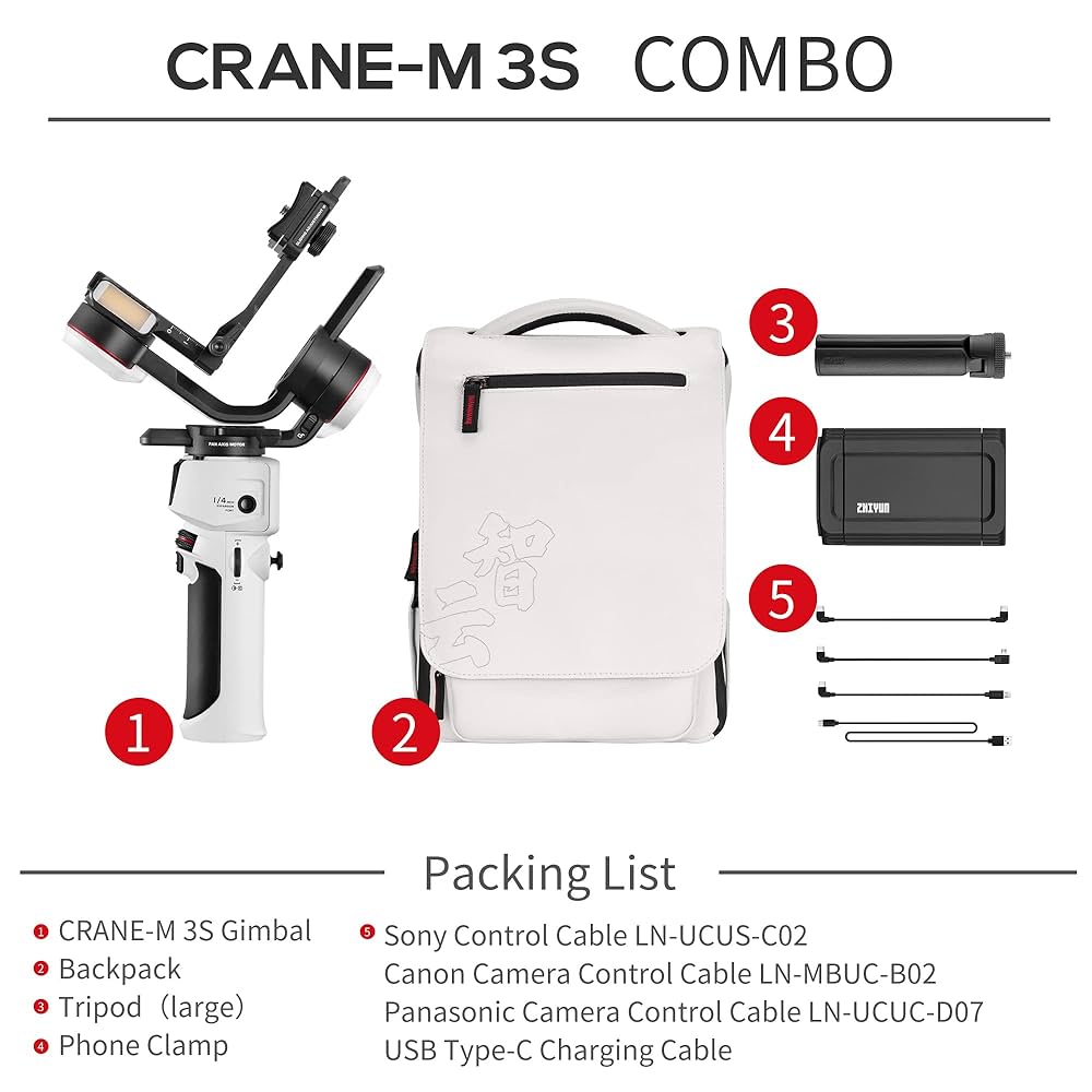 スタビライザー　ジンバル　ZHIYUN Crane m Amazon.co.jp: zhi yun Crane M 3 コンボ 3軸手持ちジンバル